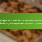 Avantages de la mise en conserve des confitures : ingrédients, techniques de cuisson et conservation