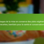 Avantages de la mise en conserve des plats végétariens : recettes, bienfaits pour la santé et conservation