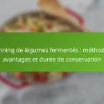 Canning de légumes fermentés : méthodes, avantages et durée de conservation
