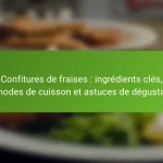 Confitures de fraises : ingrédients clés, méthodes de cuisson et astuces de dégustation