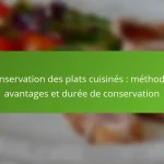 Conservation des plats cuisinés : méthodes, avantages et durée de conservation