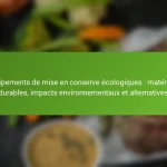 Équipements de mise en conserve écologiques : matériaux durables, impacts environnementaux et alternatives