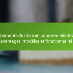 Équipements de mise en conserve électriques : avantages, modèles et fonctionnalités