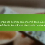 Techniques de mise en conserve des sauces : ingrédients, techniques et conseils de stockage